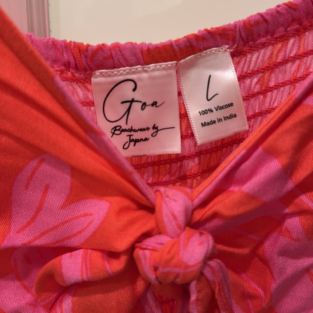 Vibrant Pink Floral Maxi Dress by Goa - Picture 5 of 5